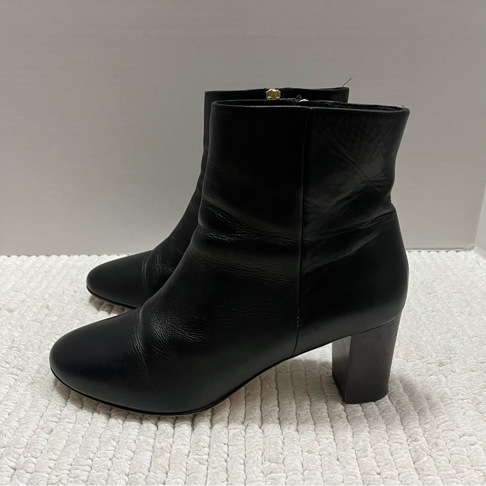 J. Crew Black Leather Ankle Boots Size 10‎ Women - Picture 3 of 16